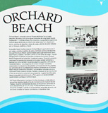 Orchard Beach info sign
